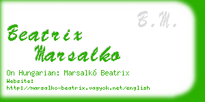 beatrix marsalko business card