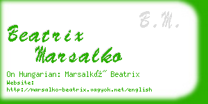 beatrix marsalko business card